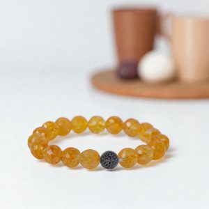 Light Charegd Faceted Citrine Bracelet